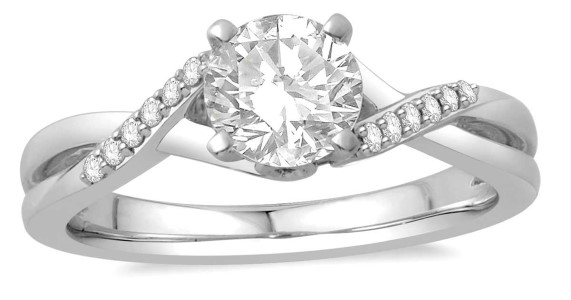 White gold diamond engagement ring by Love Story