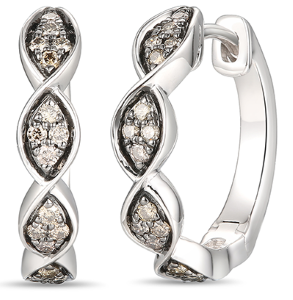 LeVian Vanilla Gold and Chocolate Diamond Earrings