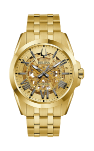 a stunning gold watch from Bulova.