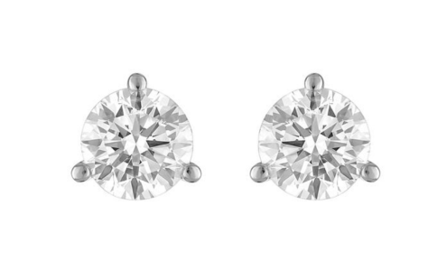 A pair of simple yet elegant stud earrings from Flashpoint Created Diamonds, available at Morgan Jewelers.