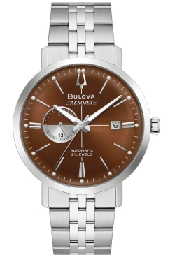 Bulova Stainless Steel Mens Dress Aerojet Watch 96B375