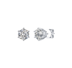 FLASHPOINT CREATED DIAMOND STUD EARRINGS, 14KWG, 2CTW