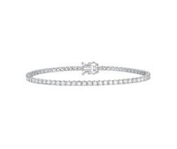 FLASHPOINT CREATED DIAMOND TENNIS BRACELET, 14KWG, 4CTW