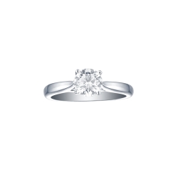 1 CARAT FLASHPOINT CREATED ROUND DIAMOND SOLITAIRE 14KWG, 1CT