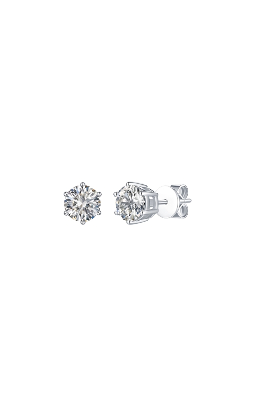 FLASHPOINT CREATED DIAMOND STUD EARRINGS, 14KWG, 1 1/2CTW