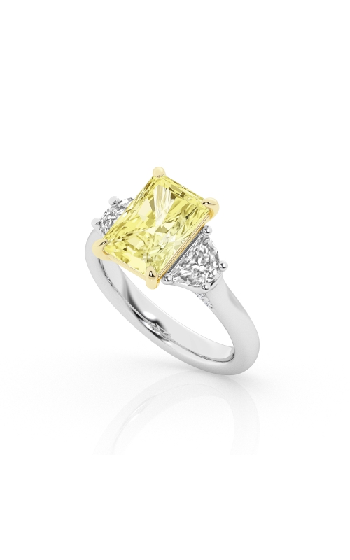 Flashpoint Created Diamond Yellow Radiant 4 9/10 CTW in 14K White Gold