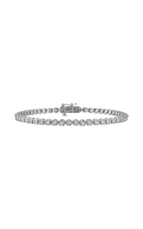 Lab Created 7 Diamond Line Bracelet 1CTW in Sterling Silver LG-BR100-SIL