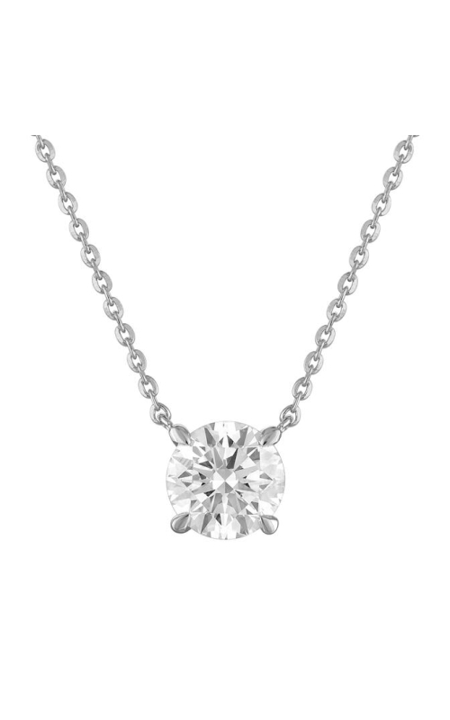 Lab Created Diamond 1/2 CTW Round Solitaire Pendant in 10 KT White Gold