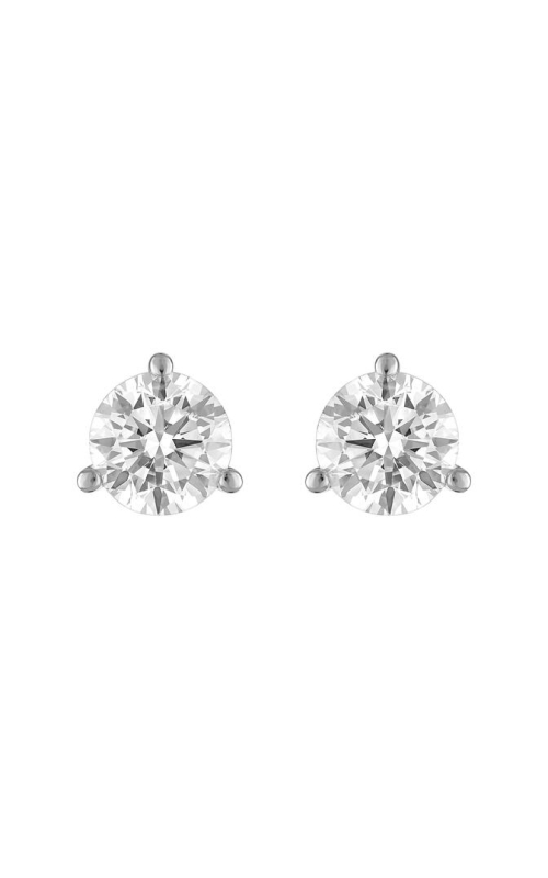 Lab Created Ladies Round Diamond Stud Earrings 1CTW