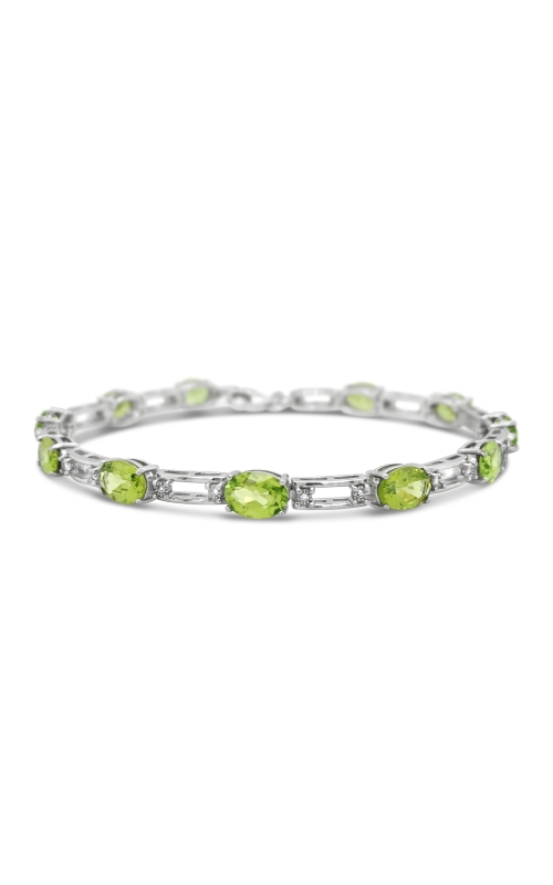 Women's Oval Peridot Bracelet 1/10 CTW in Sterling Silver