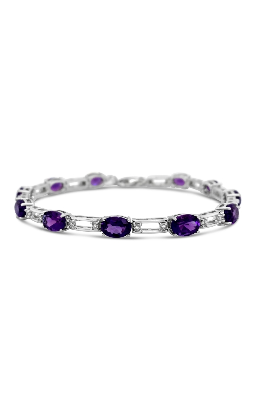 Women's Amethyst Bracelet Oval 1/10 CTW in Sterling Silver