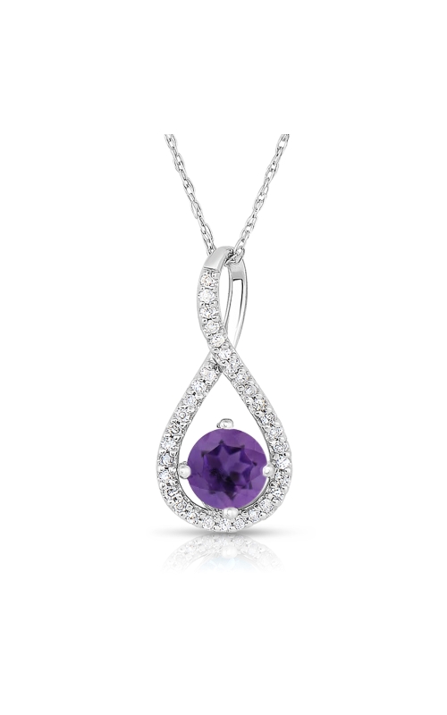 Amethyst Gemstone Diamond Pendant