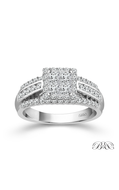 Beautiful Bride Quad Princess-Cut Diamond Engagement Ring in White Gold, 1ctw