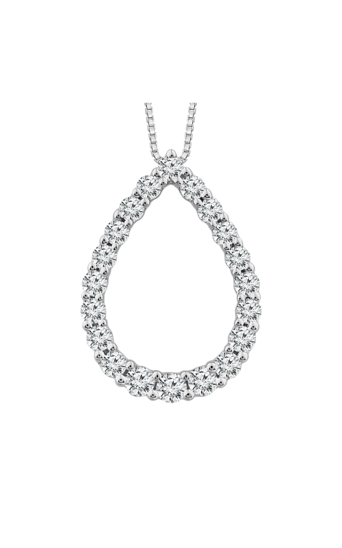 Women's Diamond Pendant 1/10 CTW Teardrop in 10K White Gold