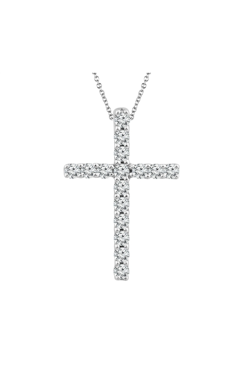 Women's Diamond Pendant Necklace 1/10 CTW Cross in 10K White Gold