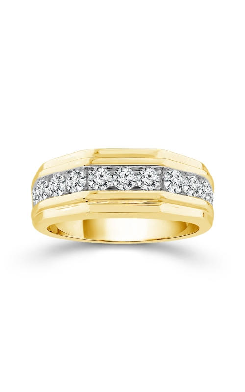 Mens Diamond Band 1 CTW Channel in 10K Yellow Gold