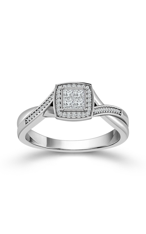 Women's Promise Ring 1/5 CTW Quad in 10K White Gold