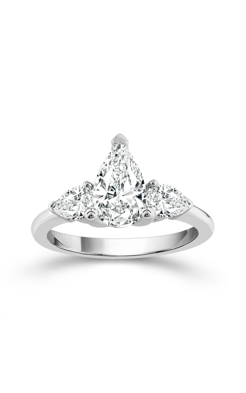 Flashpoint Created Diamond Women's Engagement Ring 1 5/8 CTW Pear Shape in 14K White Gold