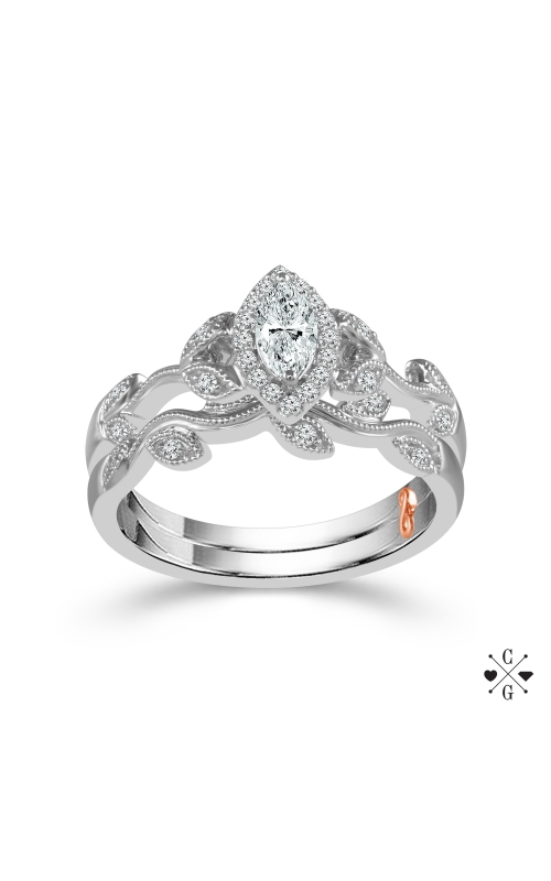 Women's Diamond Engagement Set 3/8 CTW 1/8 Marquise in 14K White Gold