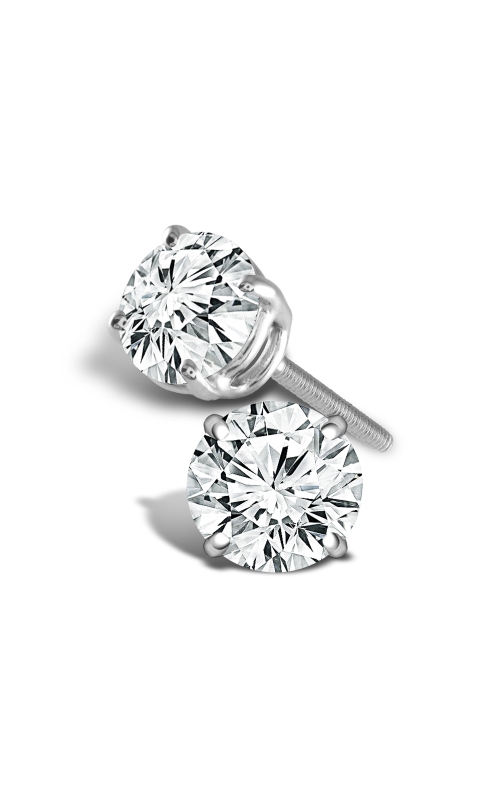 Supreme Round Diamond Solitaire Stud Earrings in 14K White Gold, 1/4ctw