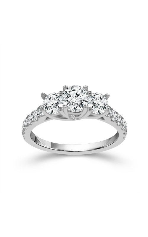 Flashpoint Created Diamond 3 Round Stones 1 1/2 CTW in 14K White Gold