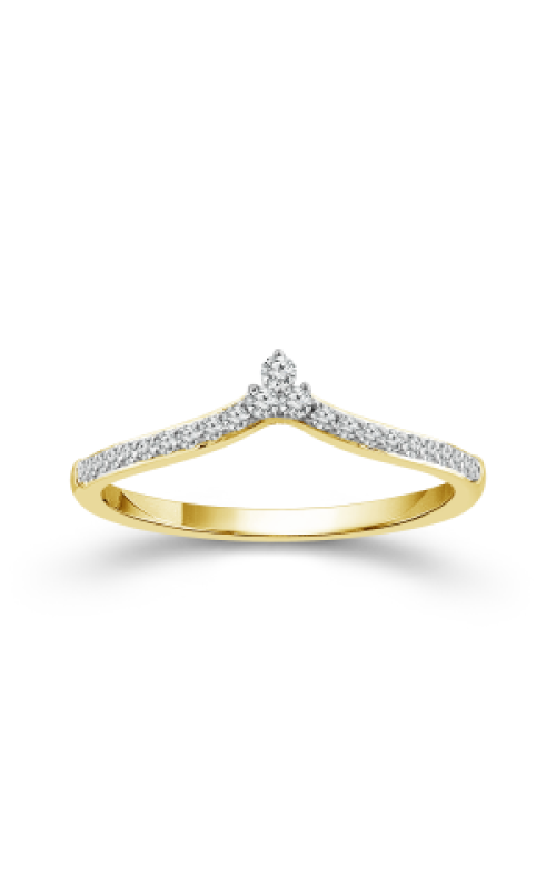 Women's Diamond Ring 1/8 CTW Chevron in 10K Yellow Gold