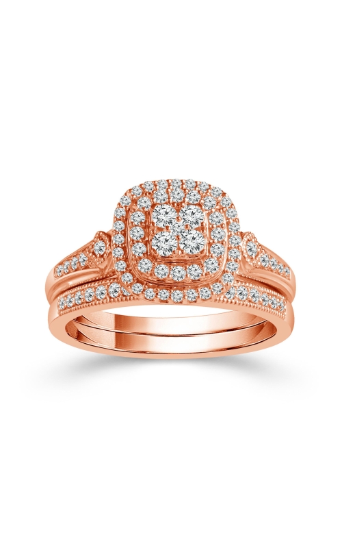 Women's Diamond Engagment Set 1/3 CTW Clusters in 10K Rose Gold