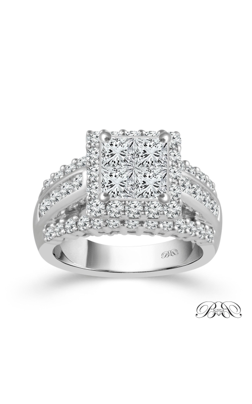 Beautiful Bride Quad Princess-Cut Engagement Ring in 14k White Gold, 2ctw