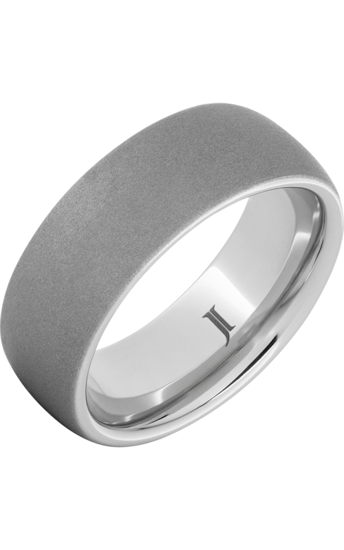 Men's Sandblasted Dome 8MM Wedding Band in Serinium