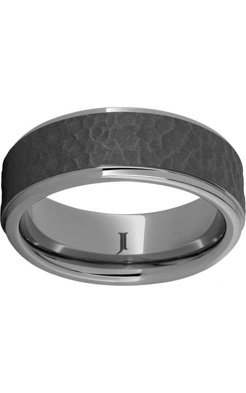 Men's Moon Crater Sandblast Finish 8MM Wedding Band in Tungsten