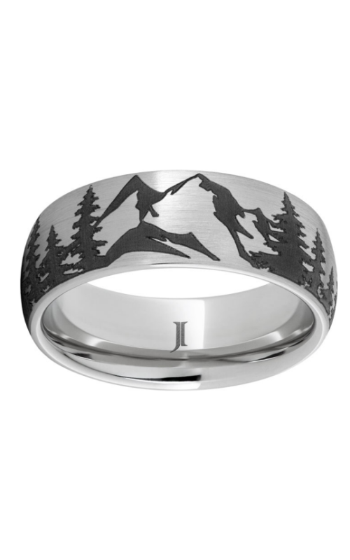 Men's Mountain Pine Forest 8MM Wedding Band in Serinium