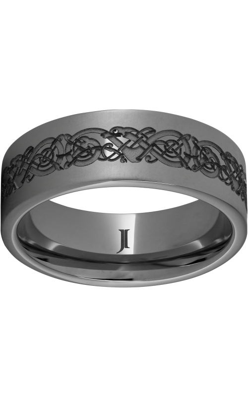 Men’s Rugged 8MM width tungsten engraved band