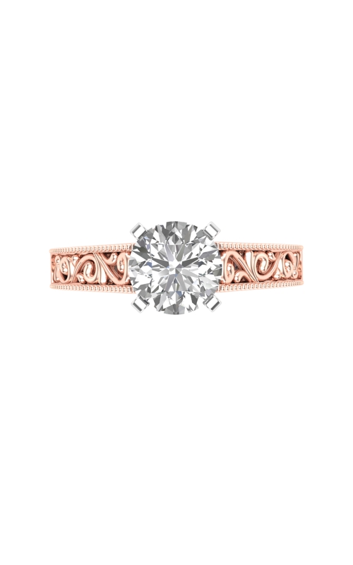 Women's Epic Vintage Solitaire Semi-Mount Engagement Ring in 14K Rose Gold