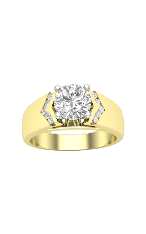 Women's Epic Semi-Mount Sidestone Engagement Ring 1/10 CTW in 14K Yellow Gold