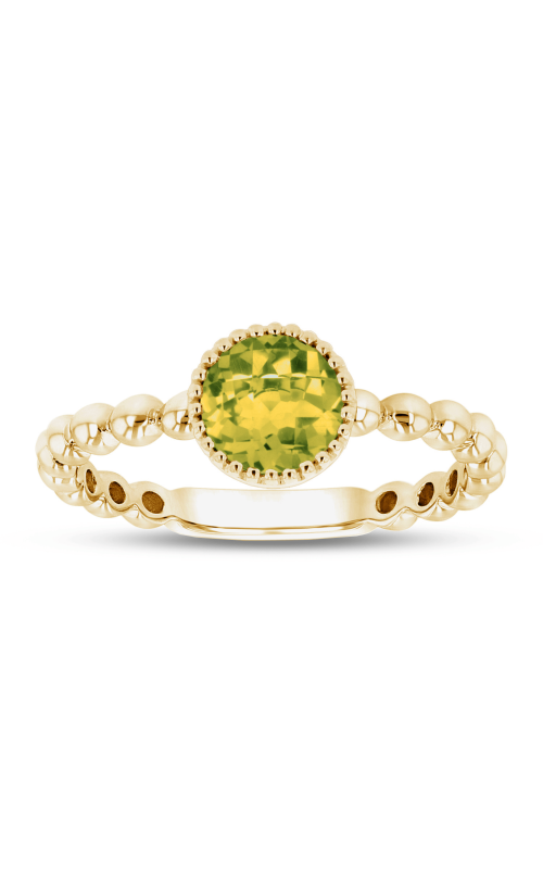 Women's Peridot Beaded Ring in 14K Yellow Gold