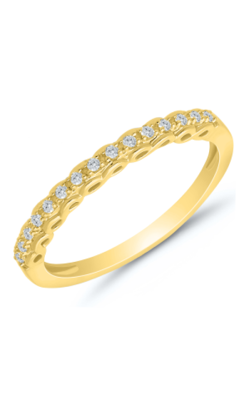 Women's Diamond Anniversary Ring  1/10 CTW Infinity in 10K Yellow Gold