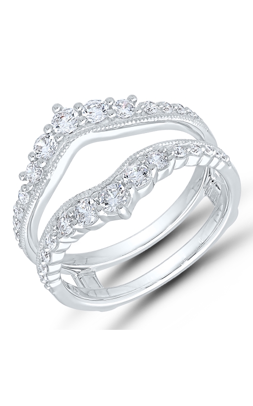 Women's Diamond Wrap 1/8 CTW Scalloped in 14K White Gold