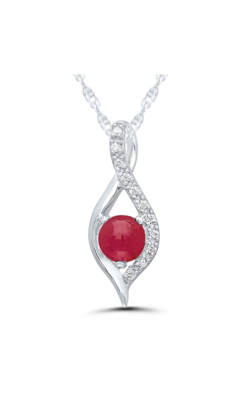 Greenland Ruby 1/20 CTW Pendant Necklace in 10K White Gold