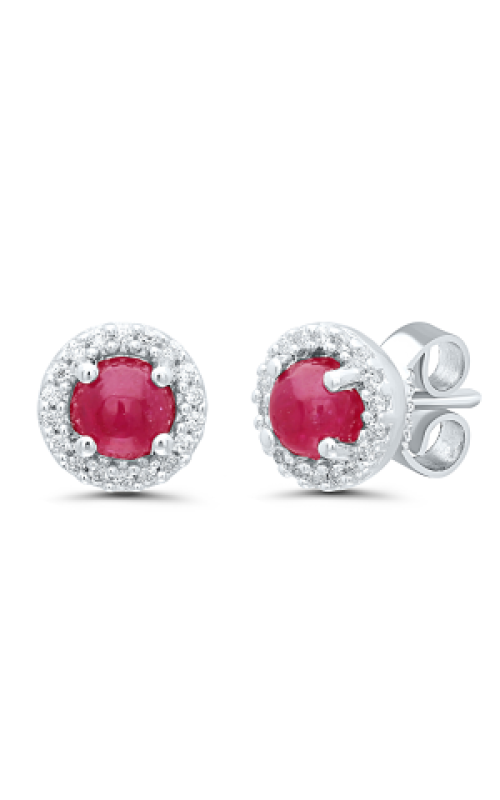 Greenland Ruby 1/10 CTW Earrings in 10K White Gold