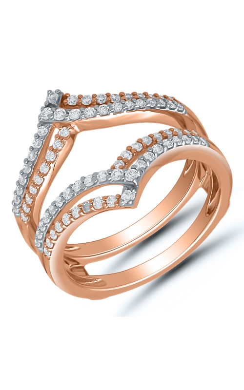 Women's Diamond Wrap 1/2 CTW Round Stones in 14K Rose Gold