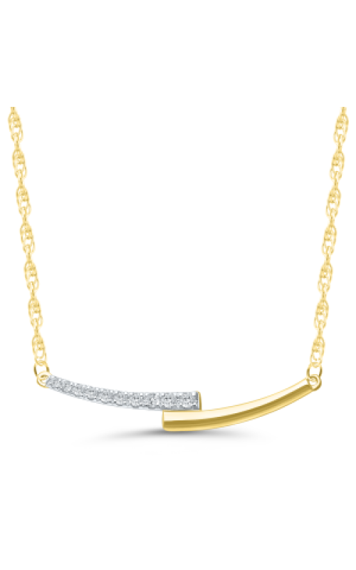 Women's Diamond Pendant Necklace 1/10 CTW Journey in 10K Yellow Gold