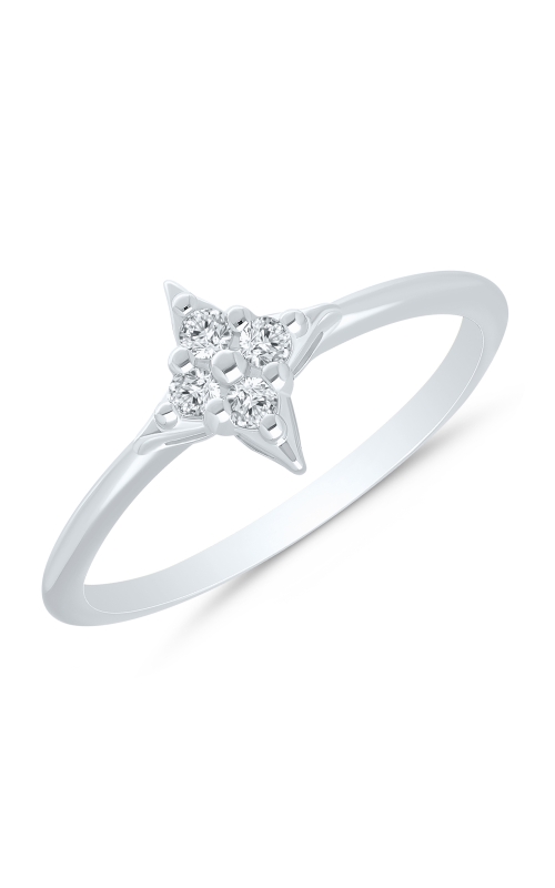 Women's Diamond Star of Hope Ring 1/10 CTW in Sterling Silver