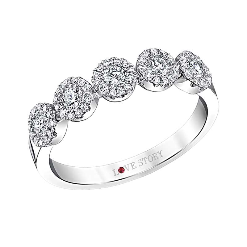 Love Story Diamond Anniversary Band 1/2 ctw