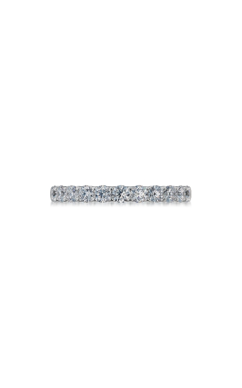 Two Hearts Diamond Anniversary Band in White Gold, 1/10ctw