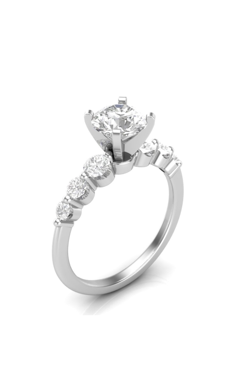 Love Story Diamond Engagement Semi-Mount in 14k White Gold, 1/2ctw