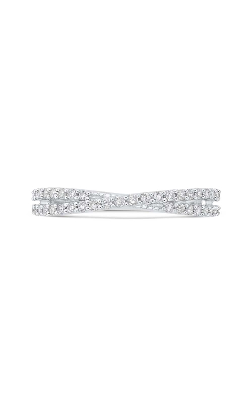 Love Story Diamond Crossover Band in 14K White Gold, 1/3ctw