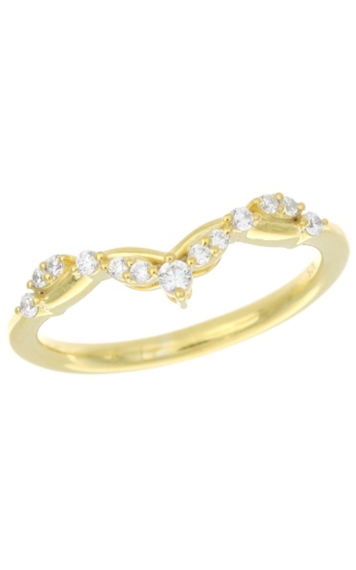 Only You Women's Diamond Anniversary Ring 13 Round Diamonds 1/8 CTW in 14K Yellow Gold