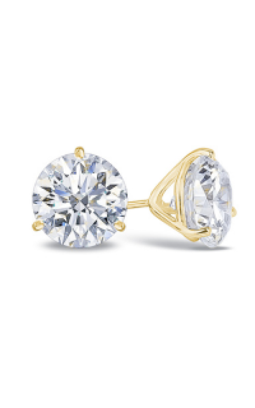 Flashpoint Created Diamond Earrings 1 CTW Round Studs in 14K Yellow Gold