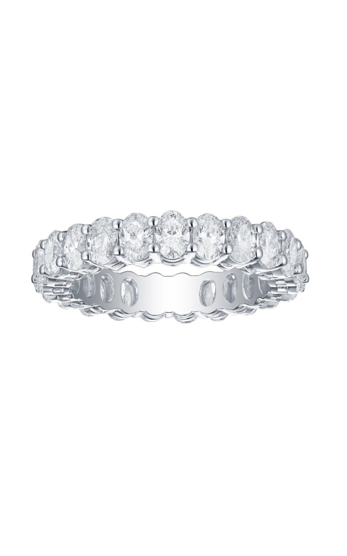 Flashpoint Created Diamond Women's Eternity Ring 1/2 CTW Oval in 14K White Gold