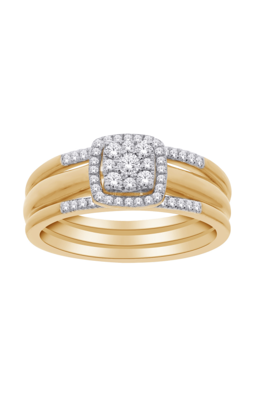 Women's Diamond Engagement Ring 1/4 CTW Cluster in 10K Yellow Gold